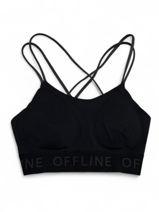 aerie Other - Aerie Offline Black Strappy Padded Sports Bra